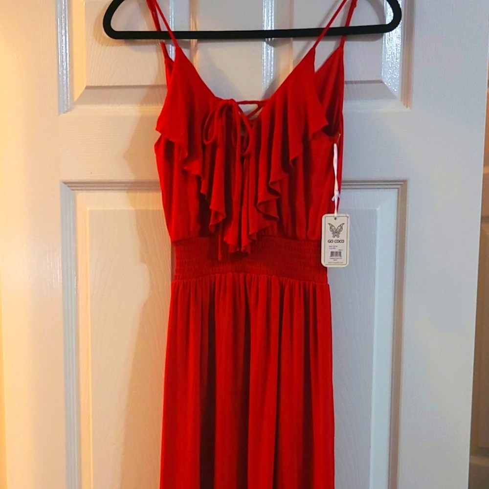 Adorable high low red Go Coco dress